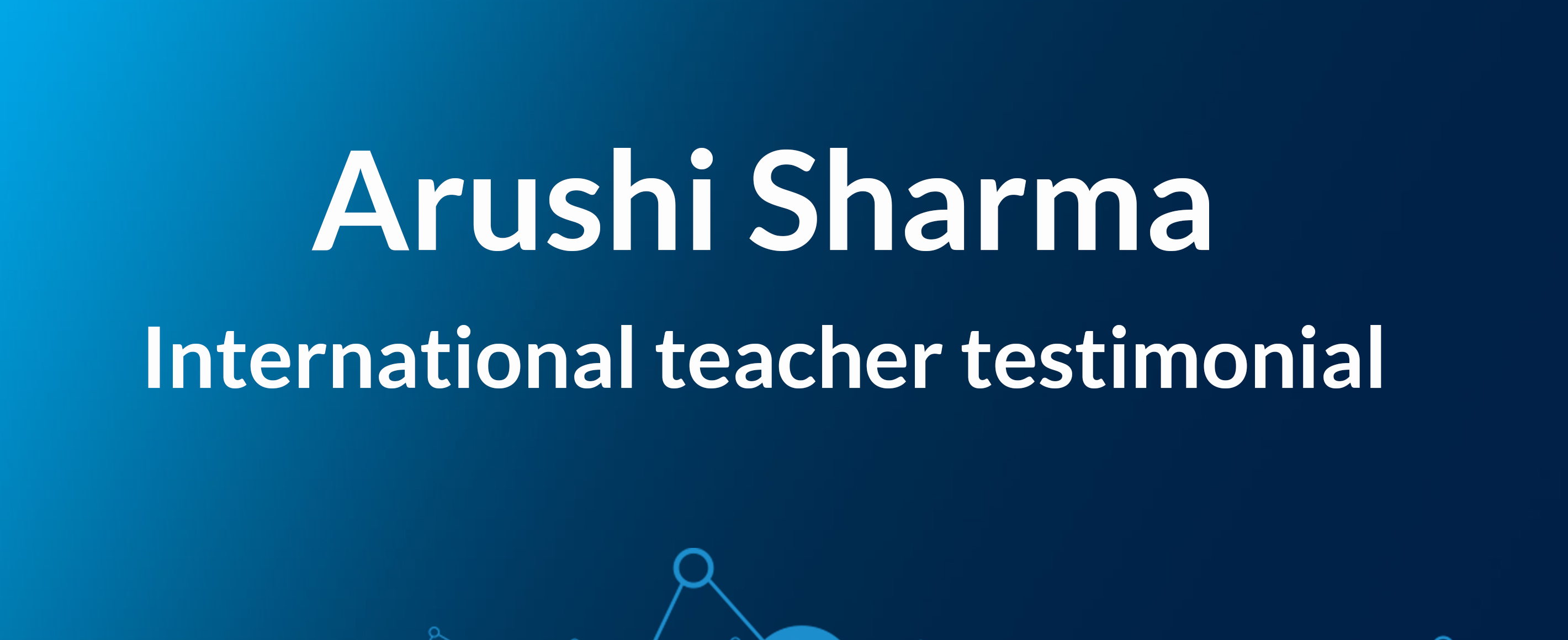 Arushi Sharma testimonial